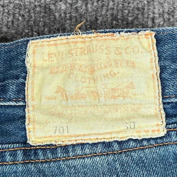 Levis LVC 701 Jeans Womens 30 (29x32 Actual) Blue Denim Big E Selvedge 50s - Picture 5 of 16